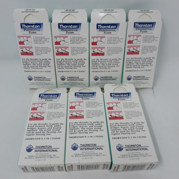 NEW 7 Packs Thornton Periodontal Floss Threader, Braces Floss 50 Pre-Cut Strands - Picture 2 of 3
